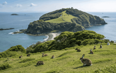 la isla de los conejos en Japón