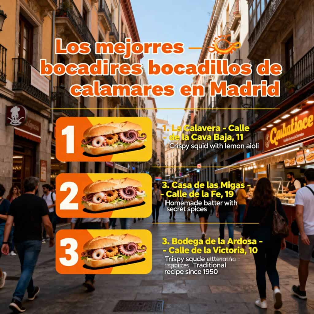 Los mejores bocadillos de calamares en Madrid