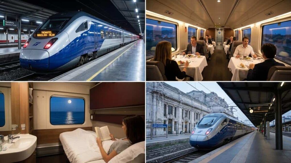 Trenhotel Nocturno Barcelona Milán