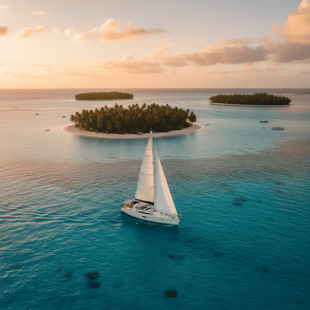 En velero por las Islas Mamanuca de Fiji