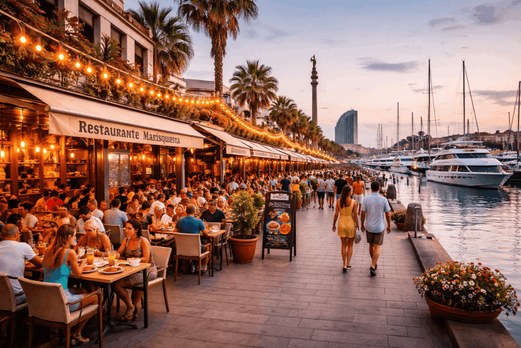 Donde comer en el puerto de Barcelona