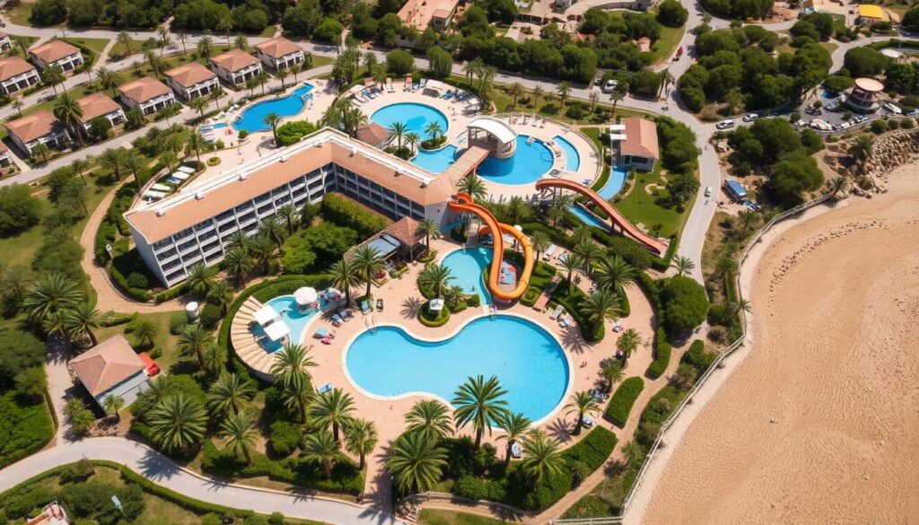 Camping La Marina Resort con su parque acuático y acceso a playa salvaje