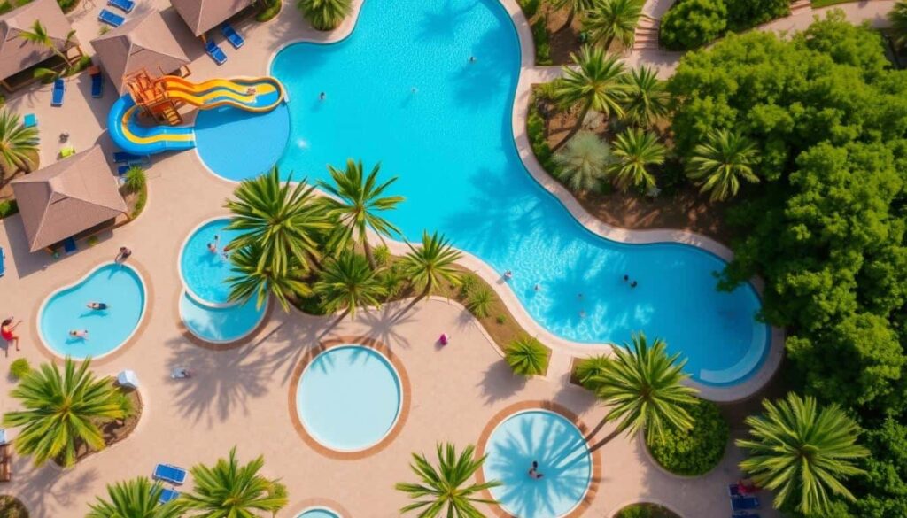 Camping Sangulí Salou con sus piscinas temáticas y alojamientos de lujo