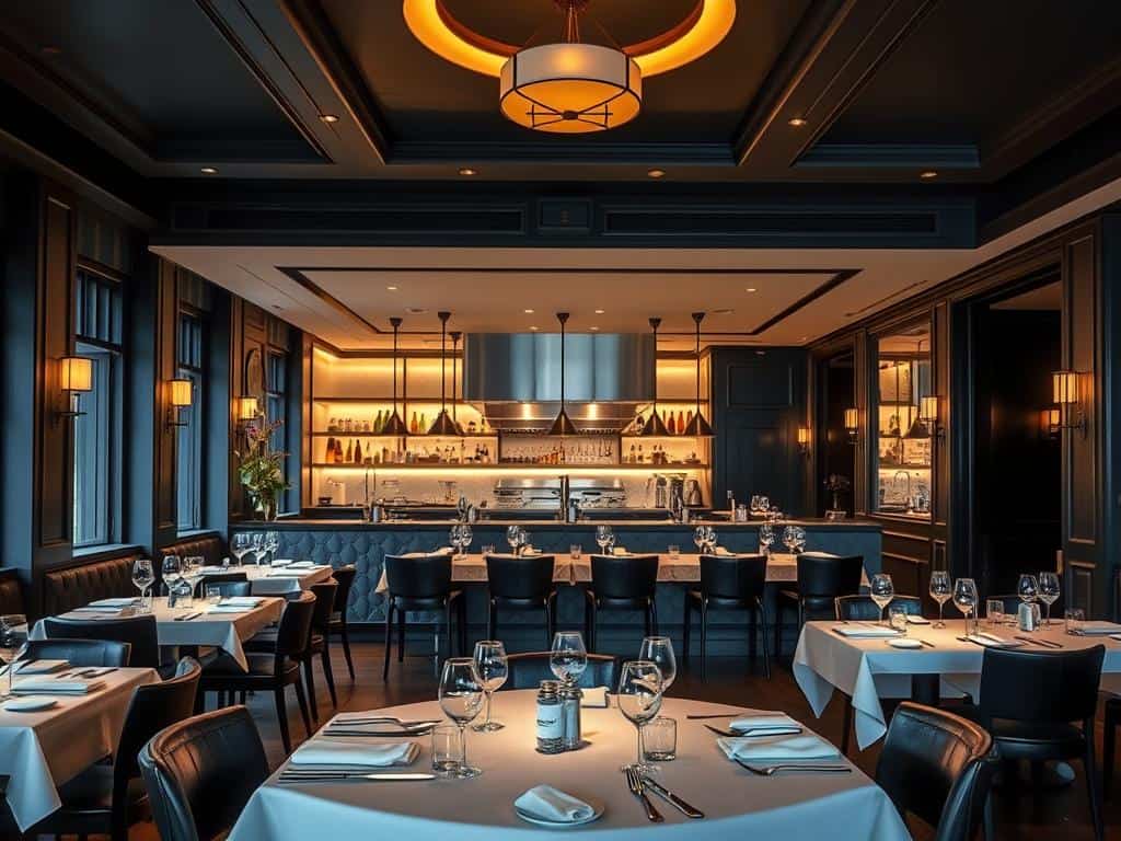 Comedor elegante del restaurante Amelia, refinado entre los Restaurantes Estrella Michelin en Euskadi Comedor elegante del restaurante Amelia, refinado entre los Restaurantes Estrella Michelin en Euskadi