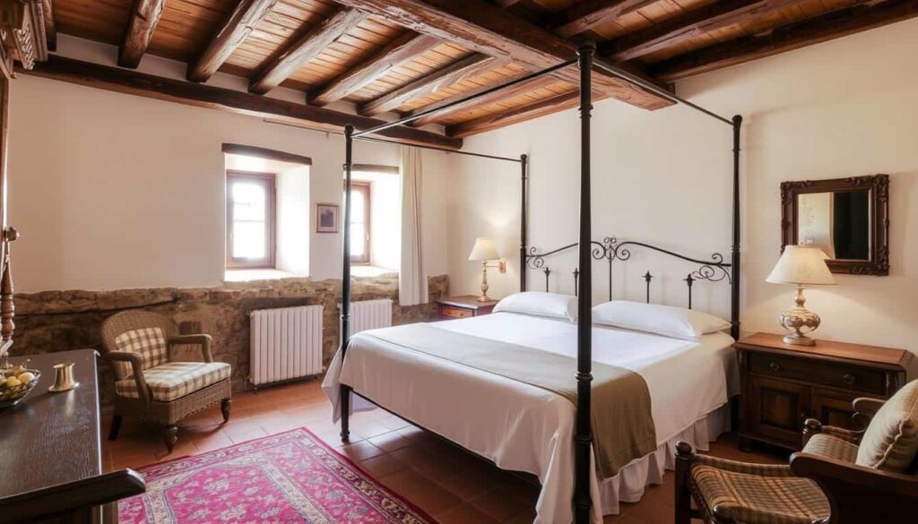 Habitación con encanto en un hotel rural de Pedraza