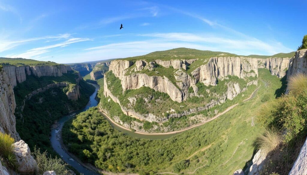 Paisaje de las Hoces del Duratón cerca de Pedraza