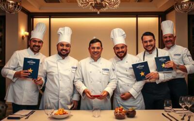 Presentación de la Guía Michelin con chefs gallegos premiados con Estrellas Michelin en Galicia