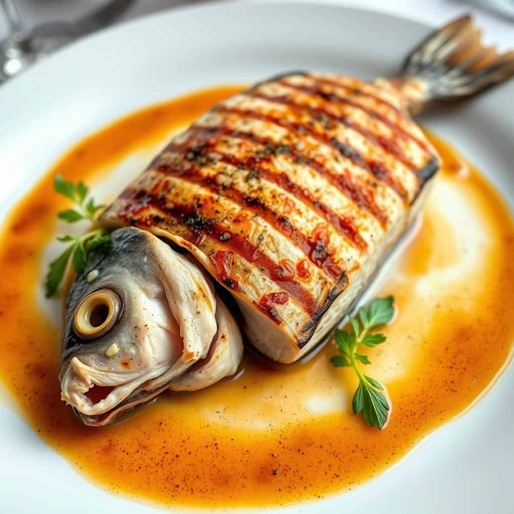 Rodaballo a la parrilla de Elkano, plato icónico entre los Restaurantes Estrella Michelin en Euskadi