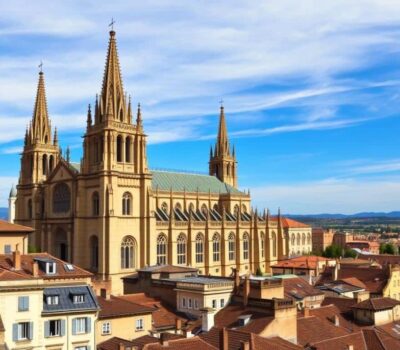 Vista panorámica de la Catedral de Burgos y el centro histórico