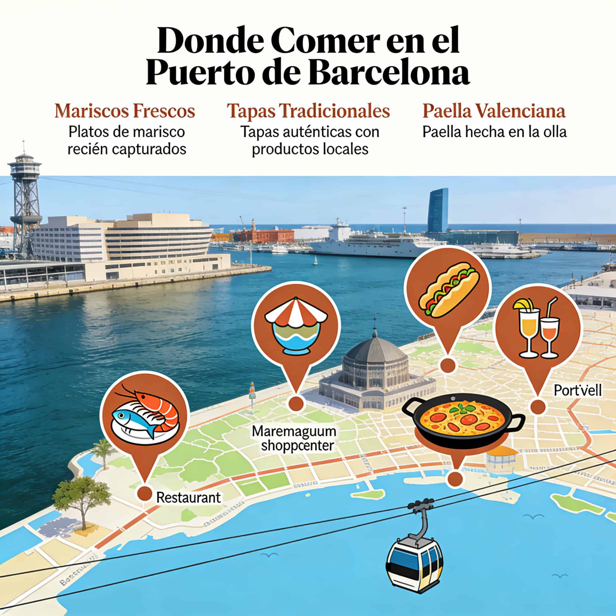 Donde comer en el puerto de Barcelona