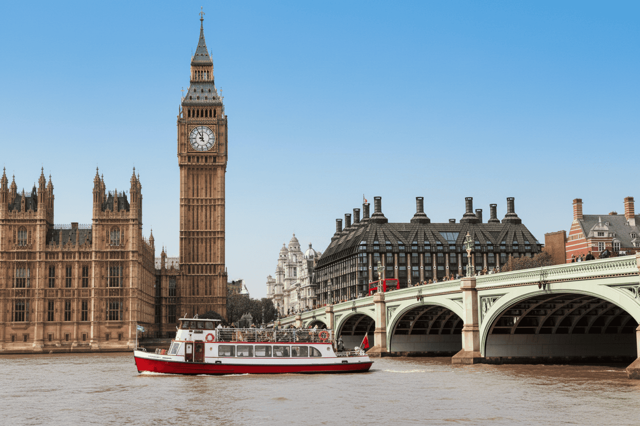 Mapa turístico de Londres con rutas entre atracciones del London Pass