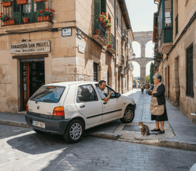 dónde aparcar en Segovia