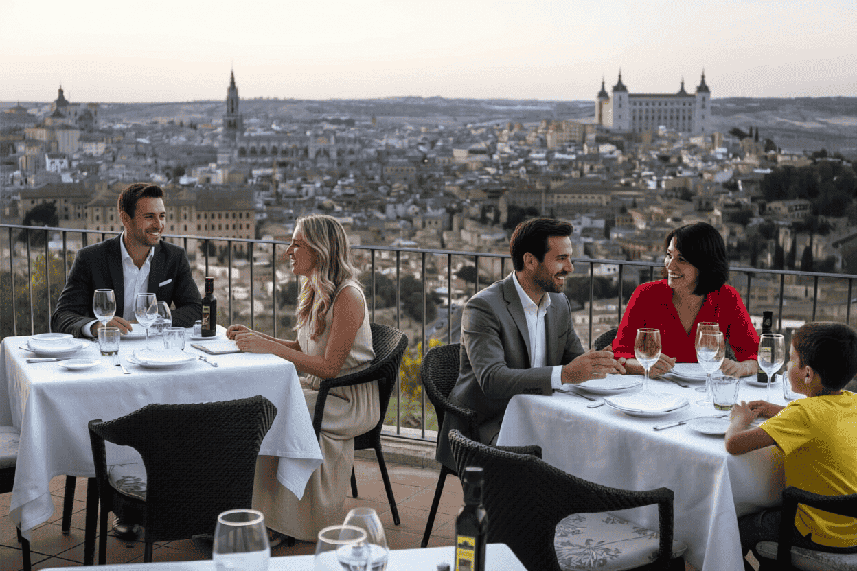 Parador de Toledo con vistas panorámicas al casco histórico desde el Cerro del Emperador