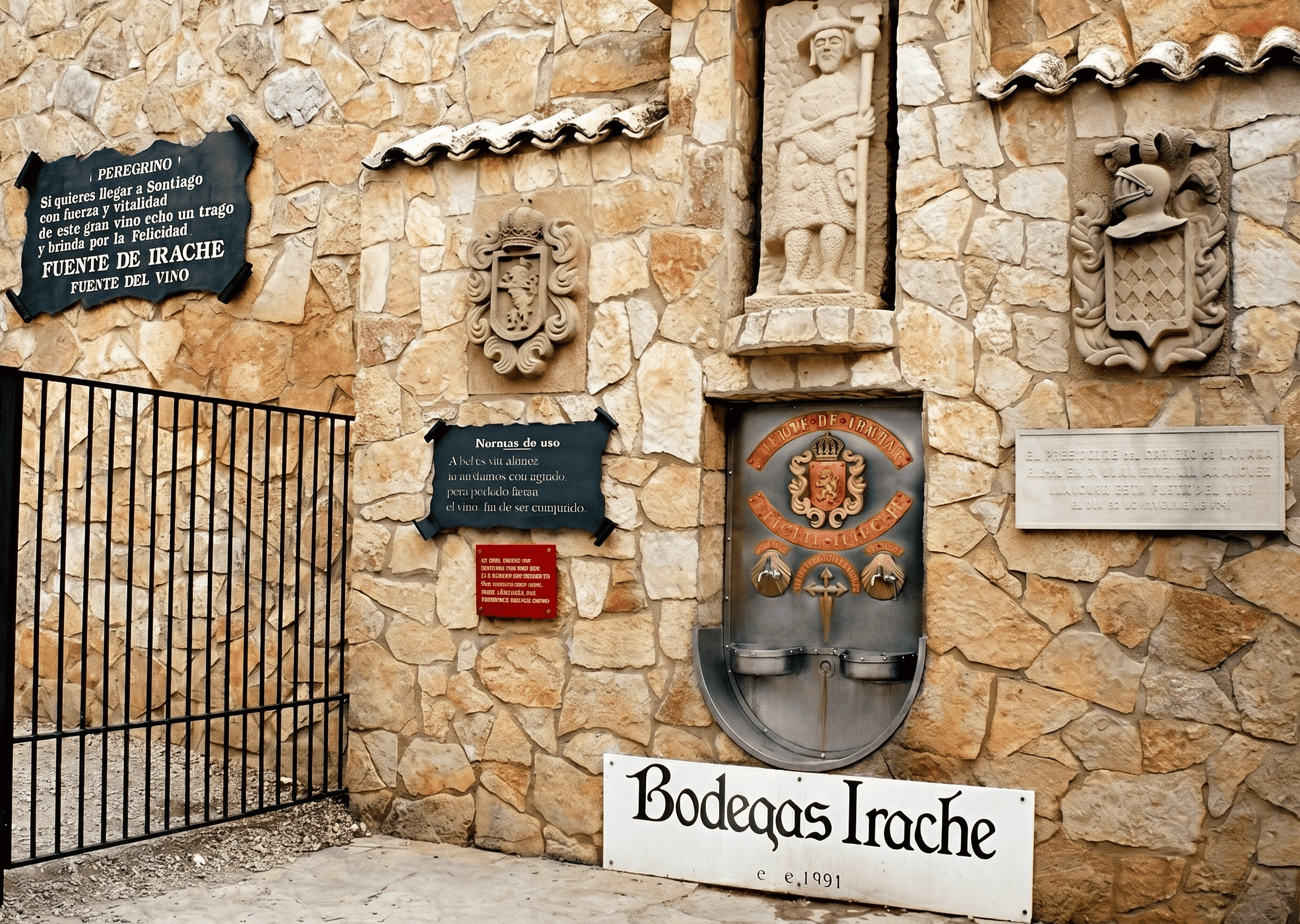 Fuente del vino de Irache, gratuita para los peregrinos del Camino de Santiago