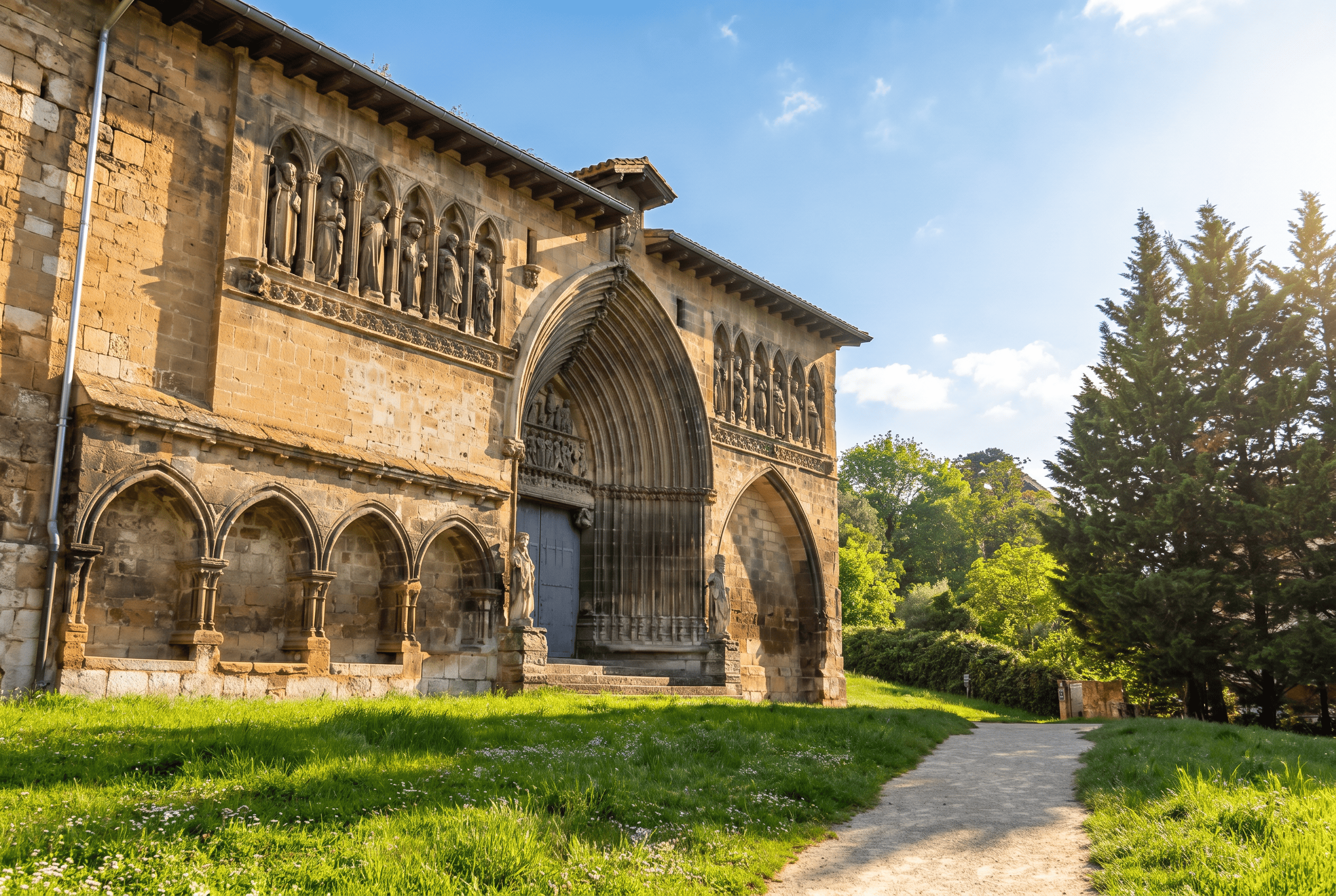Iglesia del Santo Sepulcro en Estella-Lizarra, portada de gótico navarro