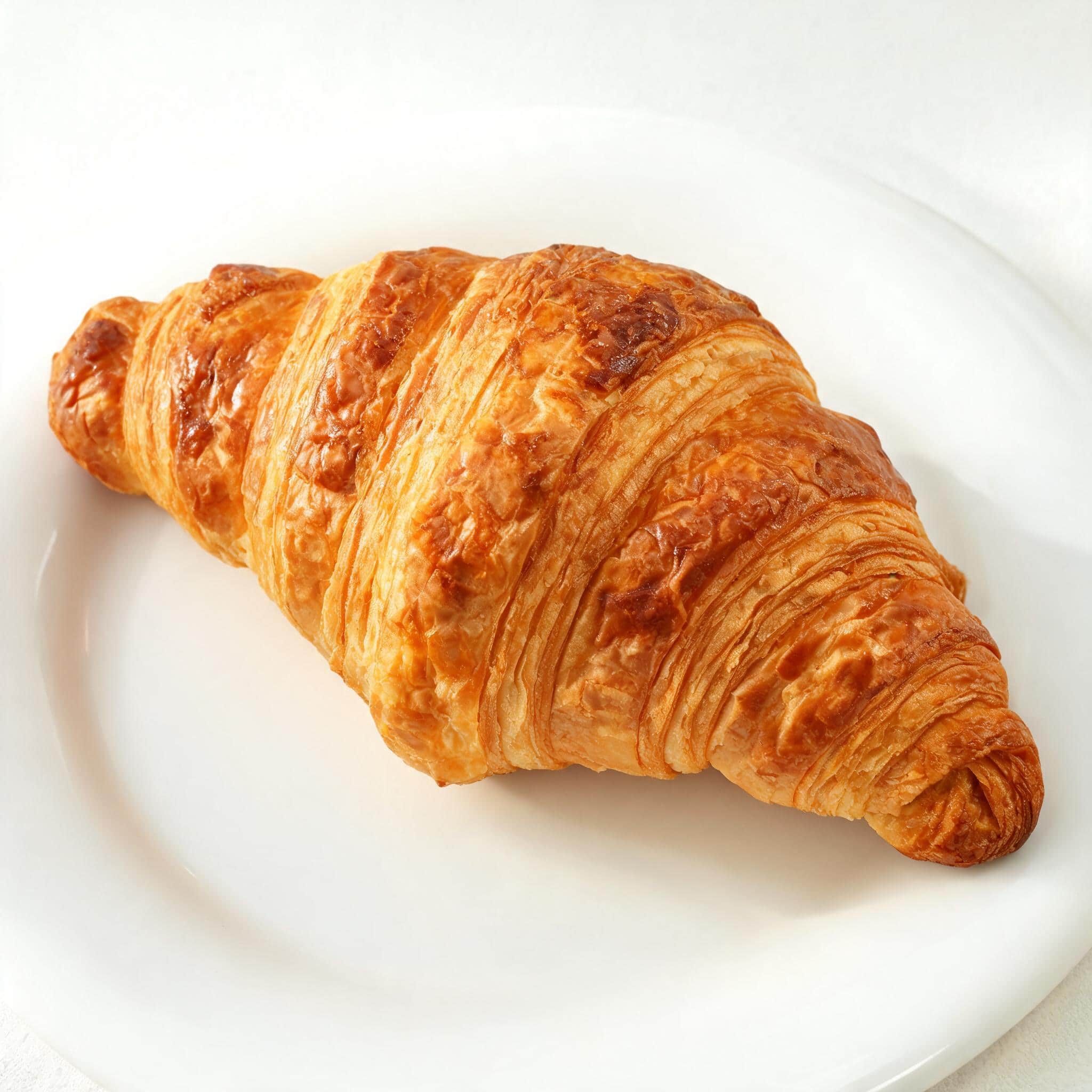 Croissants artesanales en una boulangerie parisina