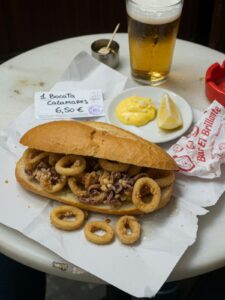 bocadillos de calamares en Madrid