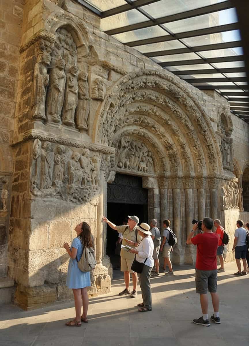 Iglesia de San Miguel en Estella-Lizarra, portada de románico tardío