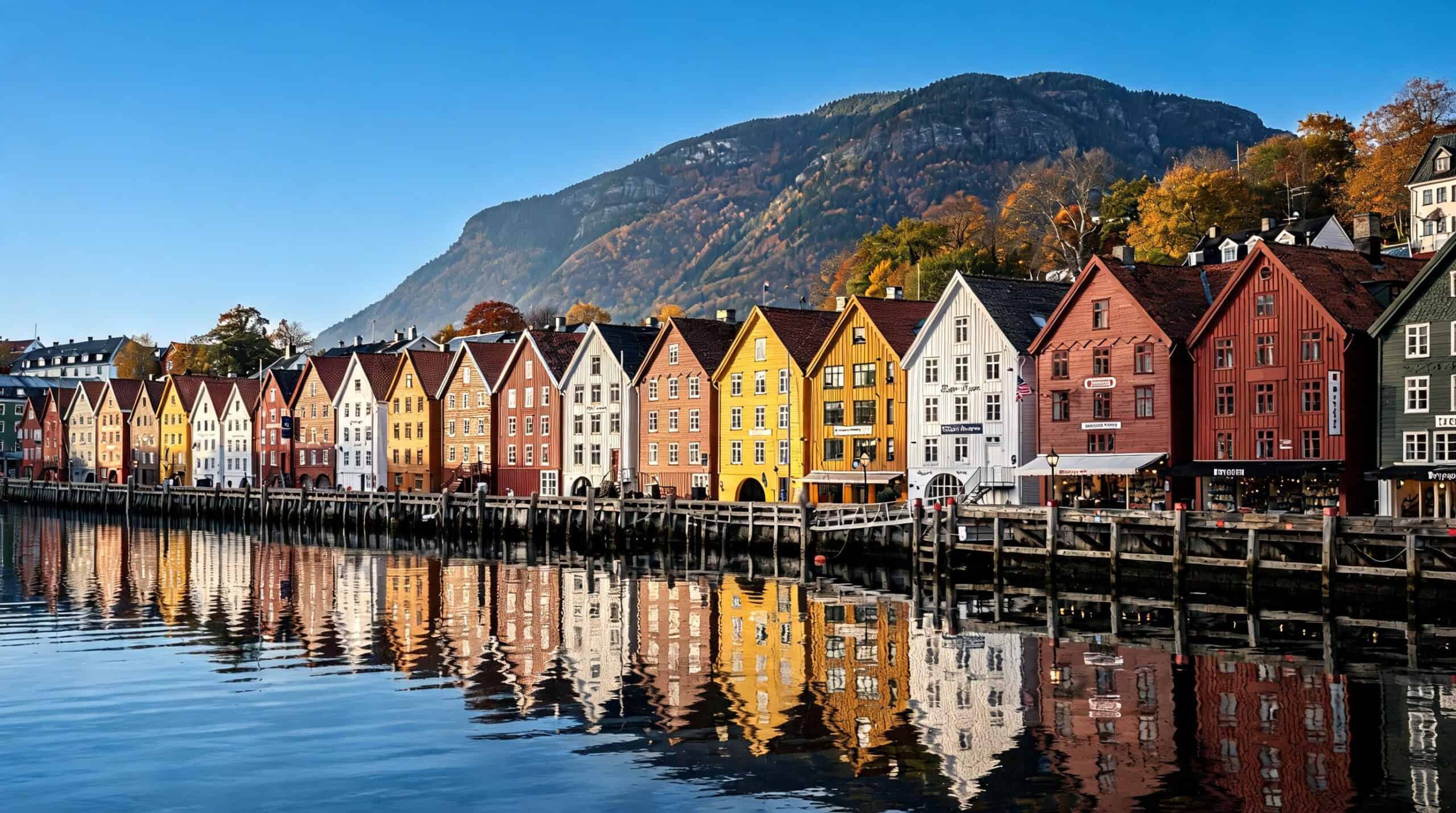 Vistas desde Mount Fløyen sobre Bergen
