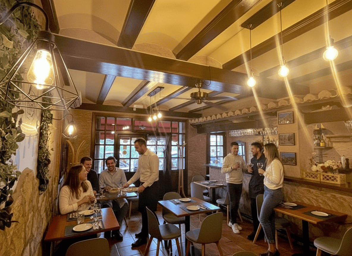 Comedor de un restaurante en el casco histórico de Albarracín