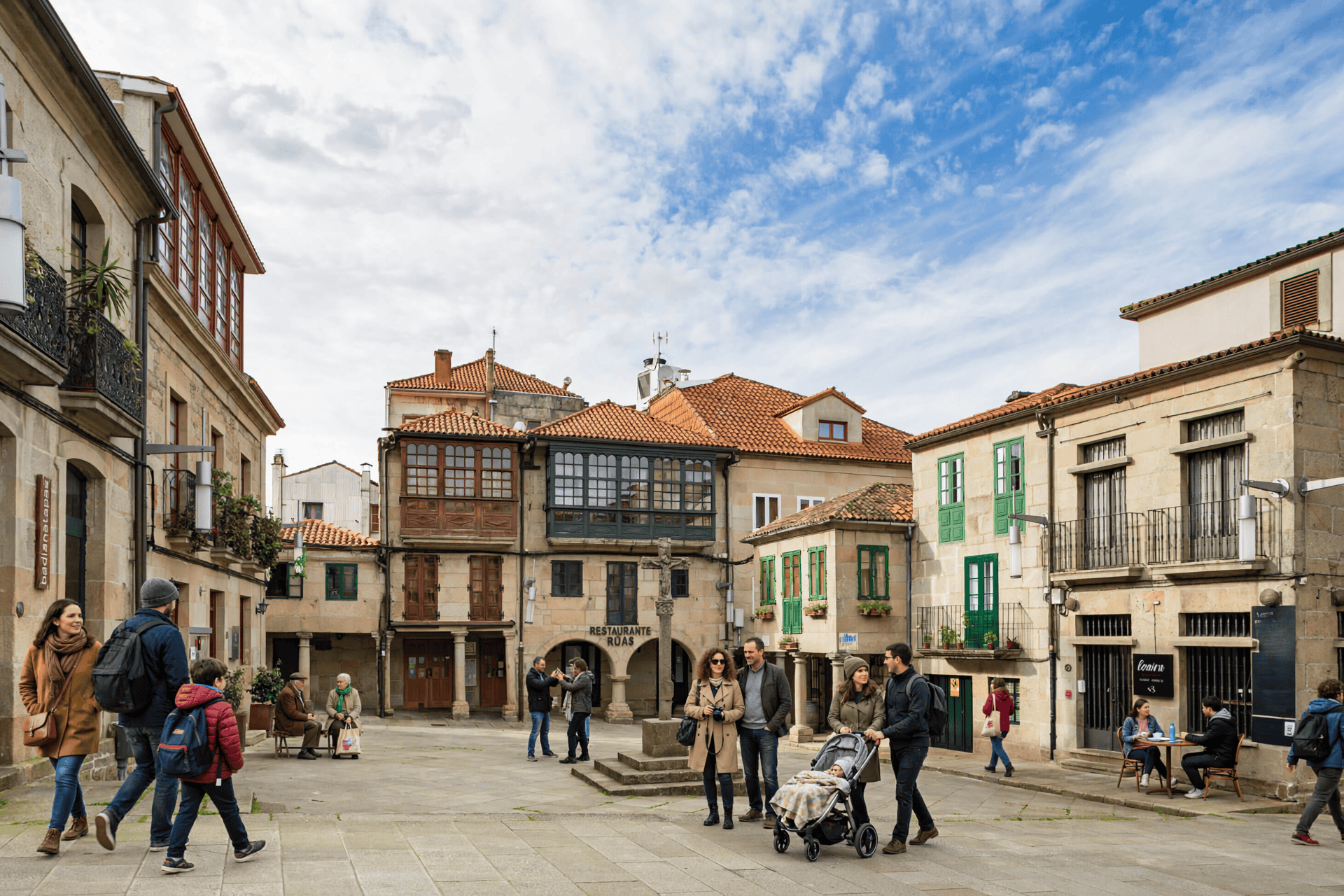 Plazas del casco histórico de Pontevedra