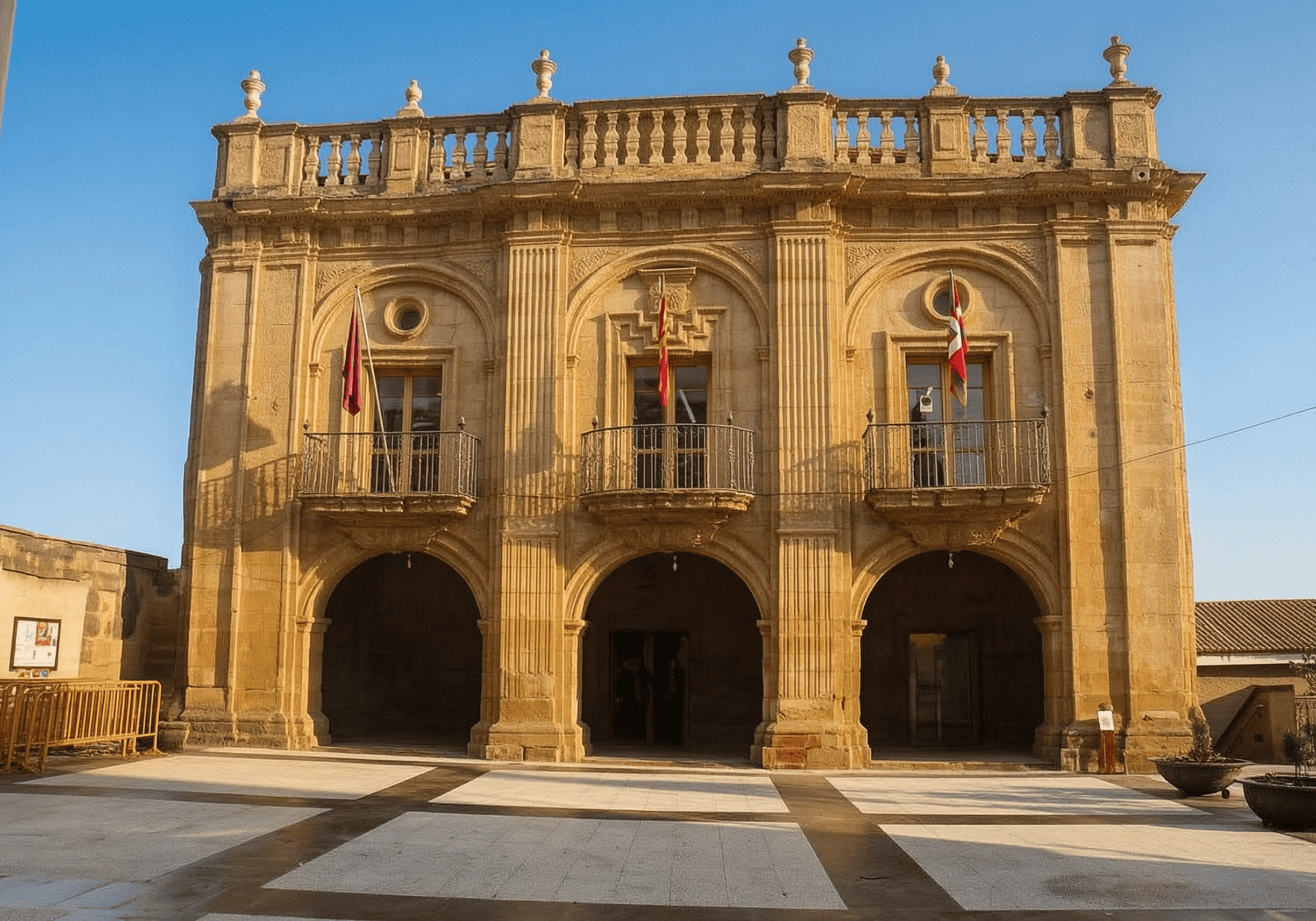 Ayuntamiento de Labastida en la Plaza Mayor