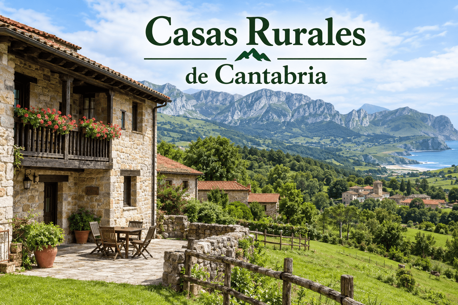 Casa rural tradicional en un valle de Cantabria
