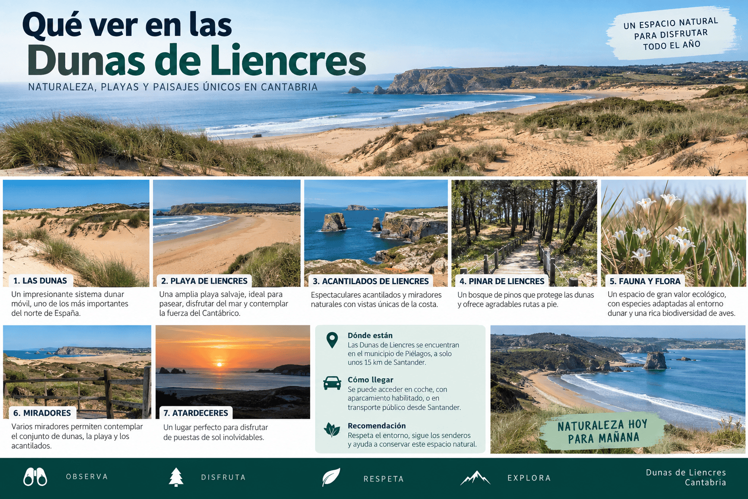 Vista panorámica de las Dunas de Liencres